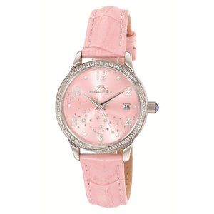 PORSAMO BLEU Women's Ruby Embossed Leather Strap Watch, 34mm